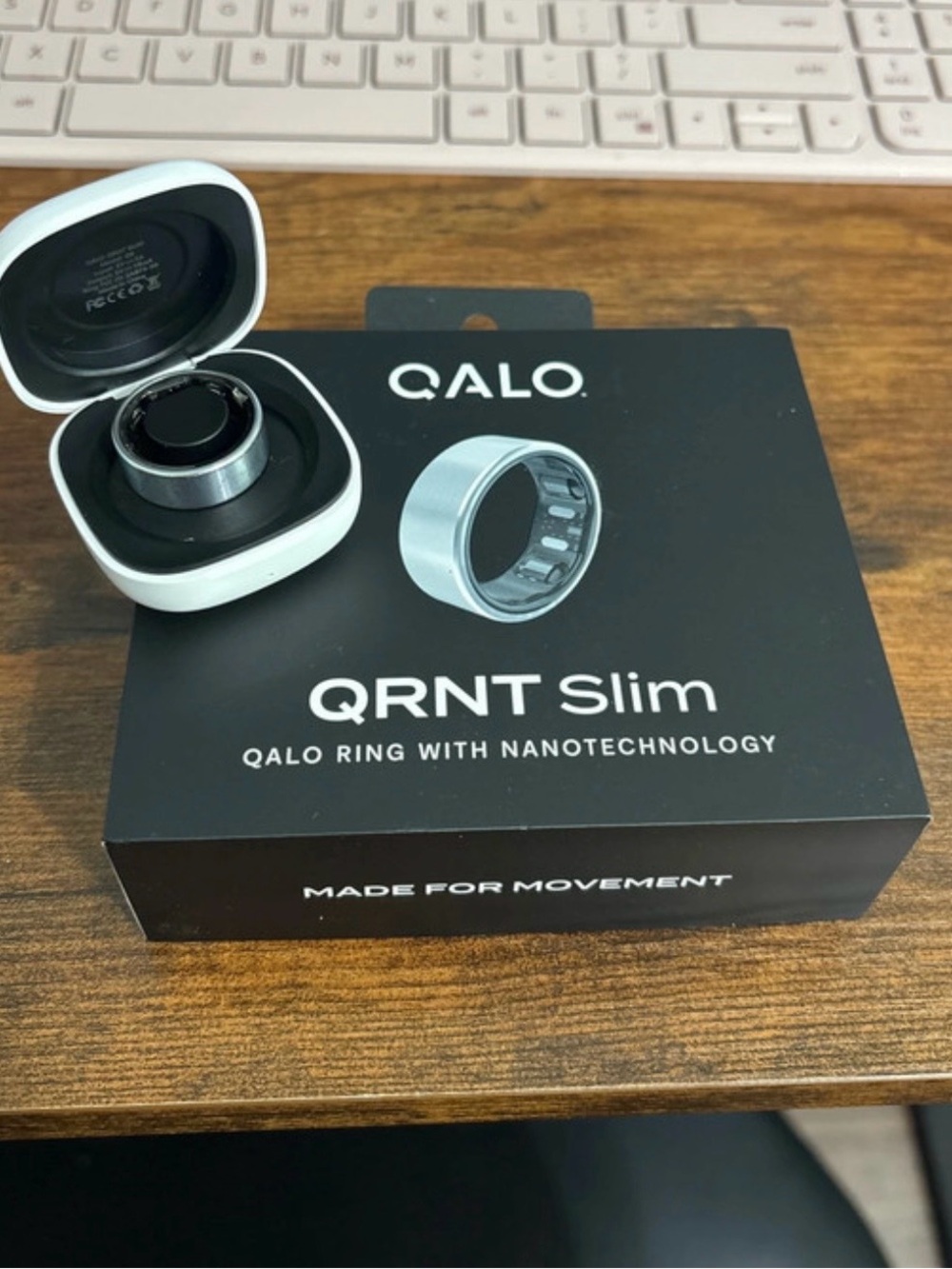 QALO QRNT Slim Ring in Silver Size 7